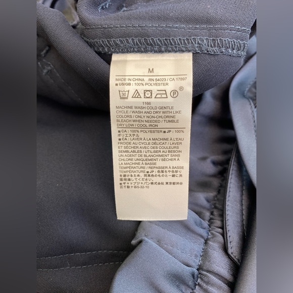 BANANA REPUBLIC NWT WOMEN’S SATIN CARGO JOGGER IN PREPPY NAVY SZ M - Picture 8 of 8